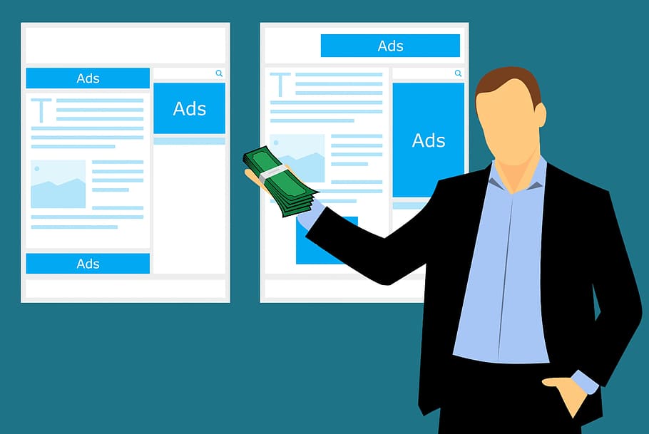 Illustration of Online Money Making through Google AdSense