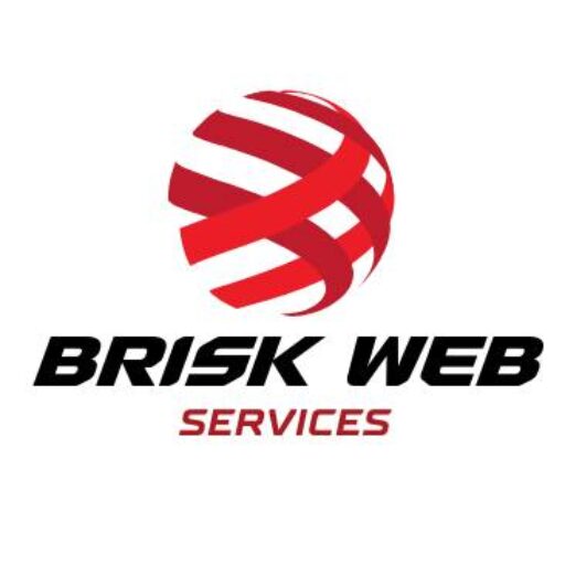 Brisk Web Services red logo