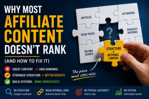 Featured image of why affiliate content does not rank